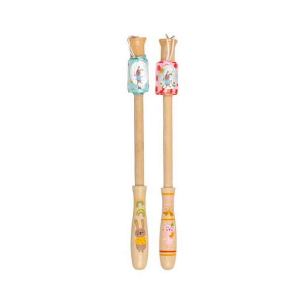 10 Stück Moses Holz-Schwungband rosa+türkis 4033477255365 Moses