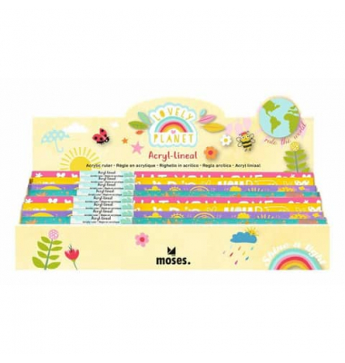 Lineal Acryl Lovely Planet sortiert