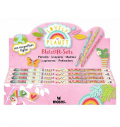 Bleistift-Set Bleistift-Set Lovely Planet, 26284, 3x bunt sortiert, k.A., k.A.