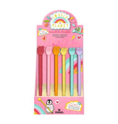 Bleistift-Set Lovely Planet, 26288, rot, rosa, orange, gelb, türkis, lila, k.A., k.A.