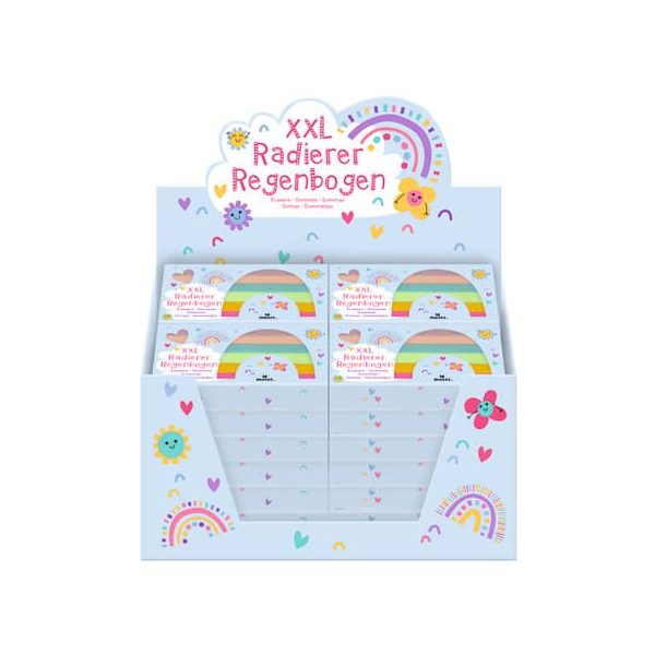 24 Stück Moses Radierer XXL Regenbogen 4033477262950 Moses