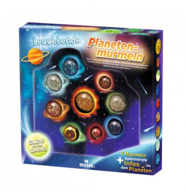 Planeten-Murmeln 9ST leuchtend