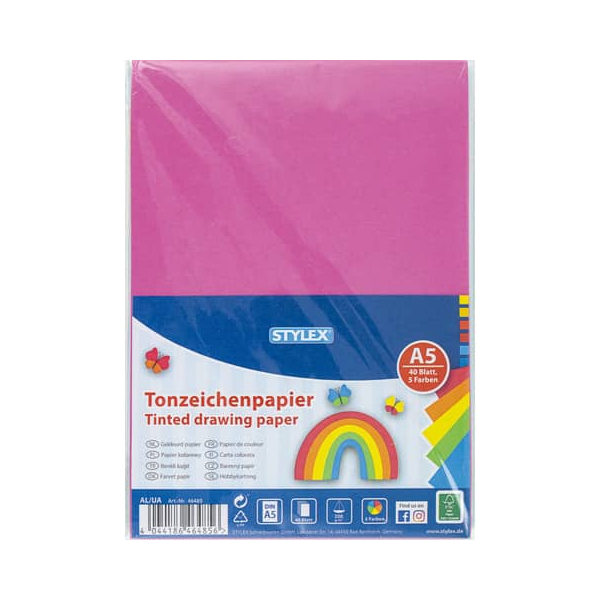 4044186464856 - Tonzeichenpapier A5 40BL Trendfarben 4044186464856 Stylex 4044186464856 - Tonzeichenpapier A5 40BL Trendfarben 4044186464856 Stylex