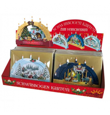 Weihnachtskarte Schwibbogen sortiert