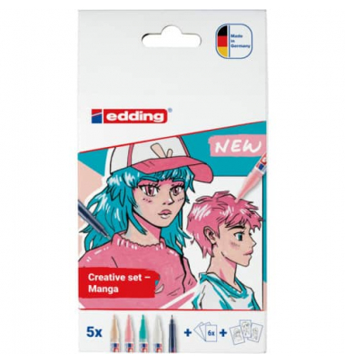 Acrylmarkeretui 5ST Manga sortiert