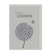 Trauerkarten 04-220 In stillem Gedenken wei&szlig;/schwarz