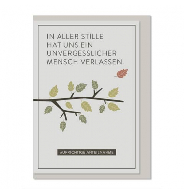 Trauerkarten 04-228 weiß/schwarz
