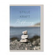 Trauerkarten 04-667 Stille Kraft wei&szlig;/schwarz