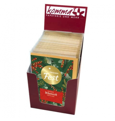 Weihnachtsgeldscheinkarte  sortiert
