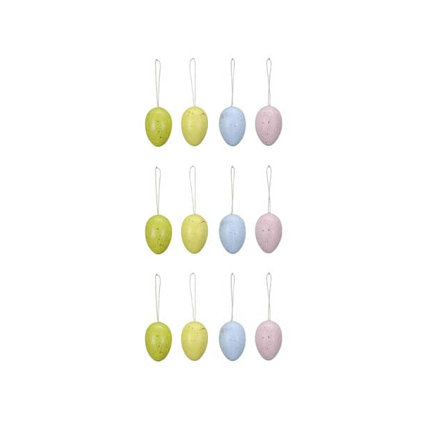 4060705809687 -  Osterbehang Ei 12ST pastell sortiert 4060705809687 Head 12 Stück