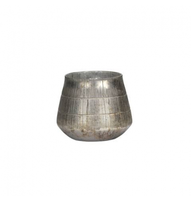 Windlicht 651568011802 Windlicht grau 12x11cm (HxB) 