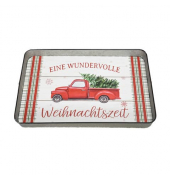 Tablett Weihnachtszeit Holz bunt