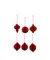 Weihn. Behang 6ST Ornament rot