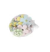 Streufigur 24ST Blüte Holz pastell sort.