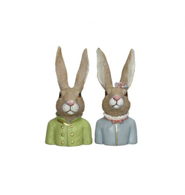 Osterhase Polyresin bunt sortiert