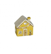 Windlicht 660676000202 Haus gelb 10x7x9cm 