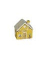 Windlicht 660676000202 Haus gelb 10x7x9cm 