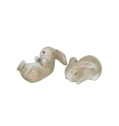 Osterhase Polyresin braun sortiert