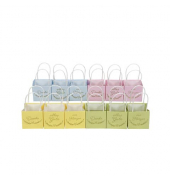 Geschenktasche 661329008358, allgemein, gedrehte Papierkordel, 3 Motive sortiert, 8,5cm x 8,5cm