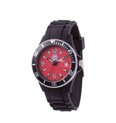  Armbanduhr 25960, schwarz/rot, rund, analog