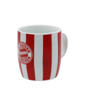 Tasse Stripes Logo 0,3l rotweiß