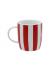 Tasse Stripes Logo 0,3l rotweiß