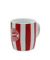Tasse Stripes Logo 0,3l rotweiß