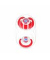 Schnuller 2er-Set Logo rotweiß