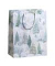 Geschenktasche 70110 22407 SNOW WALK Maxi, Weihnachten, weiße Kordel, Glitter, Winterwald, 26cm x 33,5cm