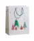 Geschenktasche 70110 22408 Festive Fun maxi, Weihnachten, grüne Kordel, Glitter, Weihnachtsbäume, 26cm x 33,5cm