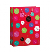 Geschenktasche 70110 24357, Weihnachten, mit weißer Kordel, COLOURFUL CHRISTMAS, 46cm x 61cm