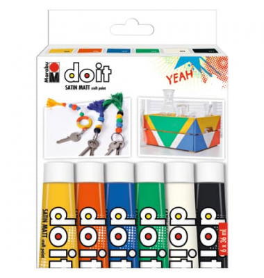 Basic-Acryl Craft Paint 6ST sortiert