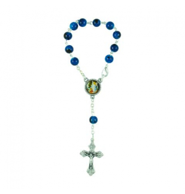 Rosenkranz Auto blau