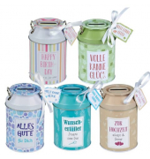 Spardose Kanne (klein) 1692 , "Motiv sortiert"