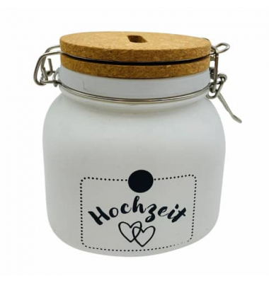 Spardose Glas Hochzeit rosa