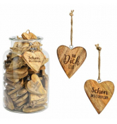 Behang Holz-Herz sortiert
