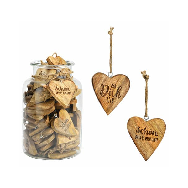 48 Stück Alpedia Behang Holz-Herz sortiert 4250319266260 Head