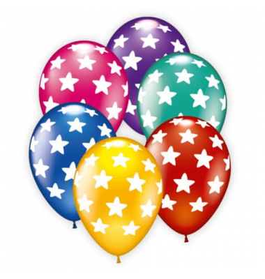Luftballon 6ST Sterne