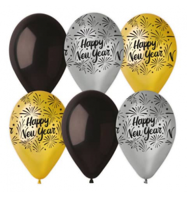 Luftballon 6ST Happy New Year