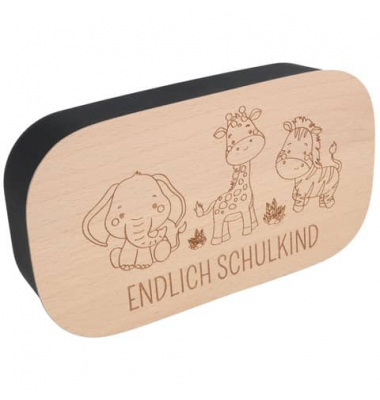 Lunchbox Endlich Schulkind Tiere