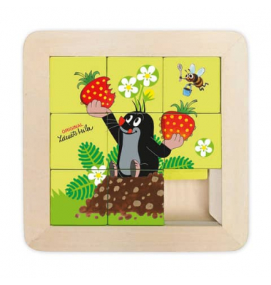 Schiebepuzzle Holz Kleiner Maulwurf