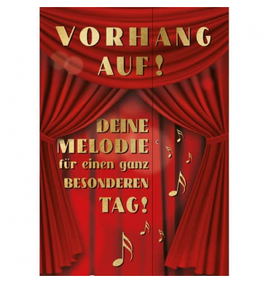 Geburtstagskarten B-2104 A4 Vorhang auf
