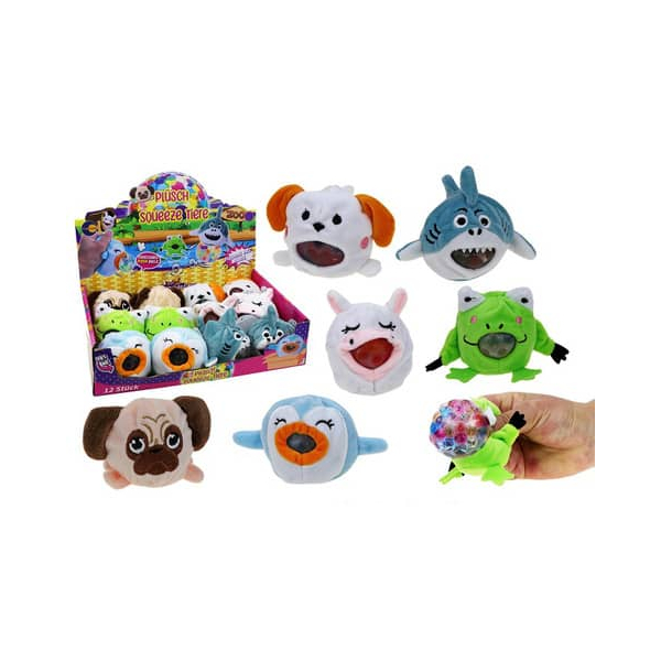 12 Stück Alpedia Plüschfigur Squeeze Tiere 6fach sortiert 4260612168185 Head