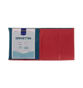 Servietten 912911, rot / Uni, 3-lagig, 33x33cm