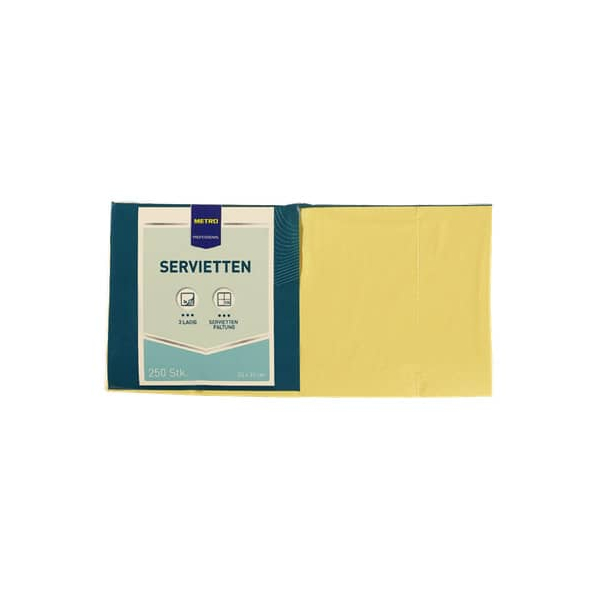 4337182022312 - Servietten Zellltuch 33x33cm 14 F 250St 4337182022312 METRO PROFESSIONAL 4337182022312 - Servietten Zellltuch 33x33cm 14 F 250St 4337182022312 METRO PROFESSIONAL