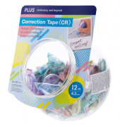 Korrekturroller 52181 Mini, farbig sortiert, 4,2mm x 12m, Einweg, in Glas