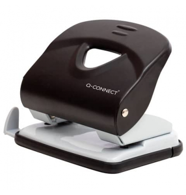 B&uuml;rolocher KF14220, schwarz/grau, bis 8mm 30 Blatt, mit Anschlagschiene