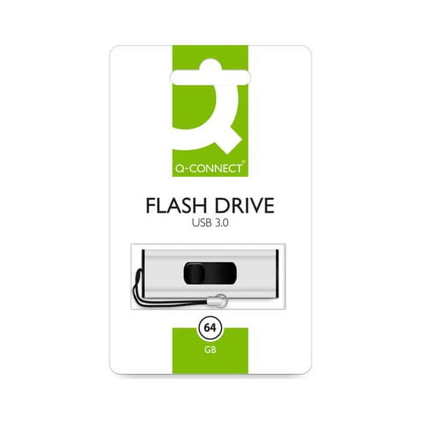 5705831163713 - USB Stick 30 super speed inkl URA silb 5705831163713 Q-connect