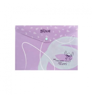 Dokumententasche CoolPack Disney Stitch 75125PTR, Din A4, bunt, Disney Stitch, Polypropylen (PP), Druckknopfverschluss