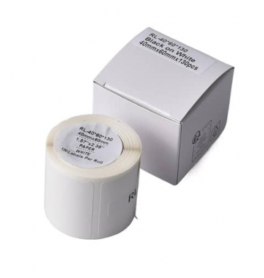 Thermoetikett 40 x 60 mm für GG-AT 50EW weiß auf Rolle